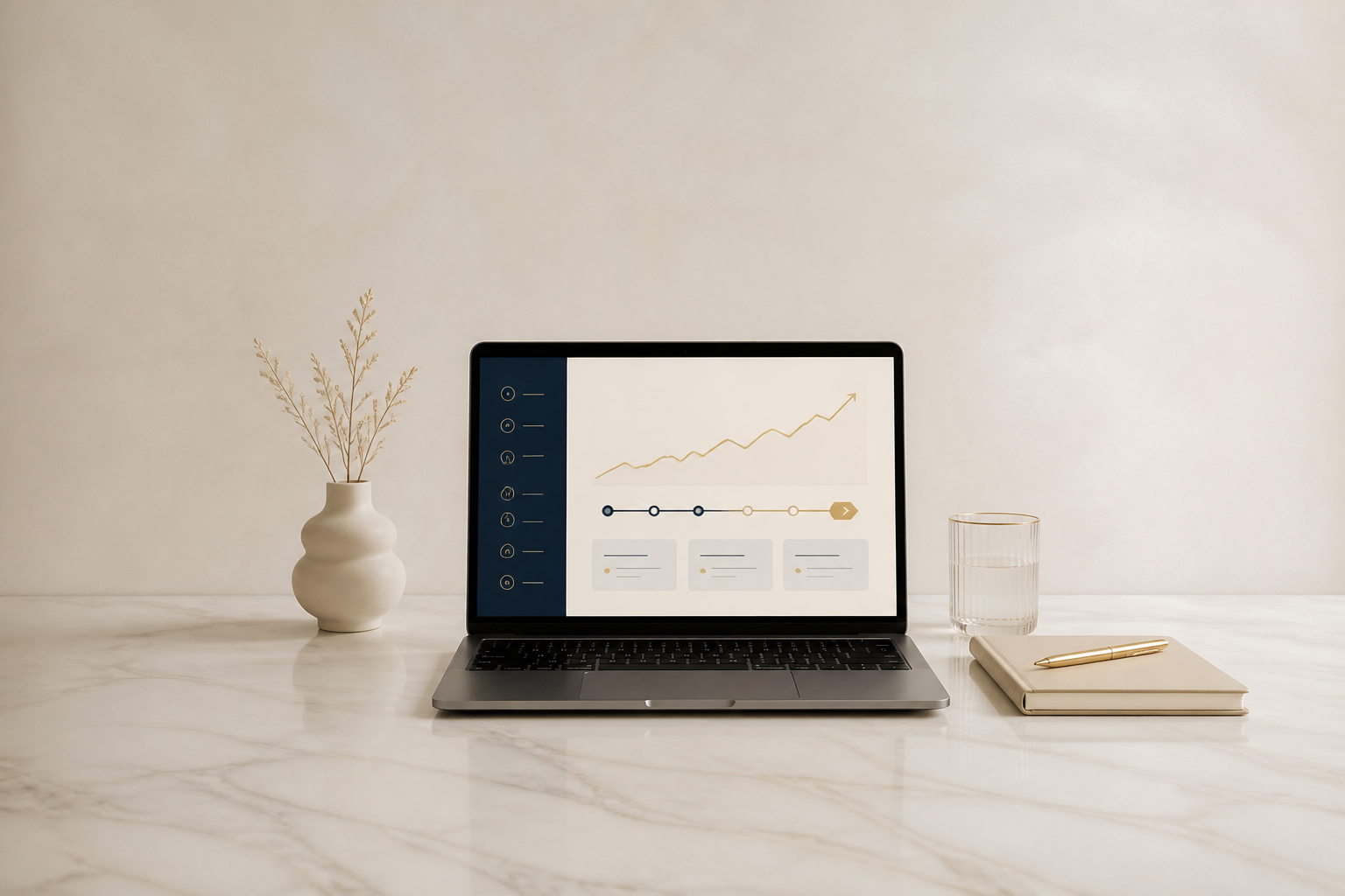 Wealth workspace showing a clear return and continue state